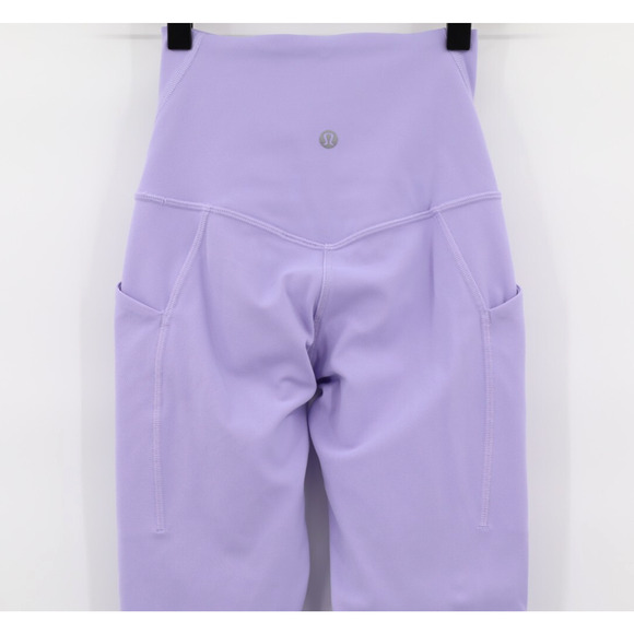 Lululemon Aligh High Rise Pant Sz 0 Pastel Lavender 25" Inseam Pockets - Picture 4 of 7